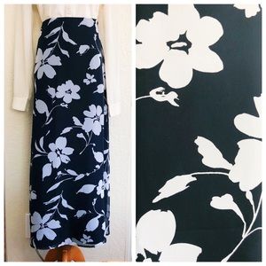 Blue Floral Skirt